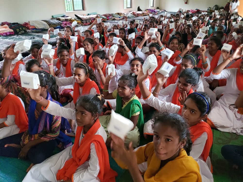 Jagruti Madhyamik Kanya Chhatralaya - Menstrual health awareness and sanitary pads distribution program - United World Foundation